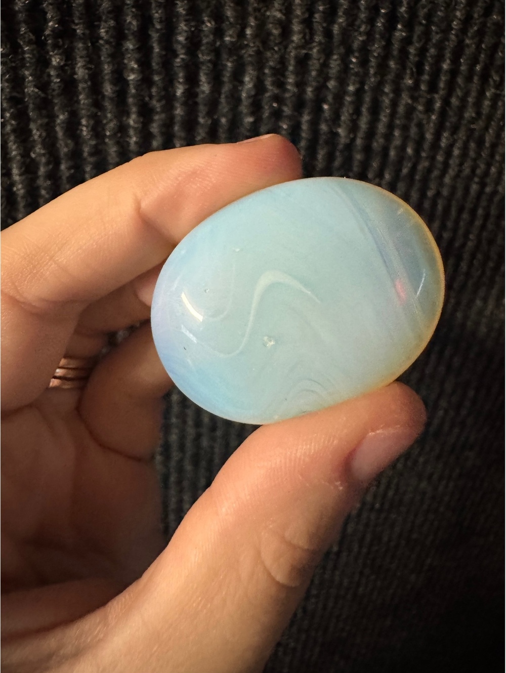 Polished Opal Palm Stone for Meditation and Healing